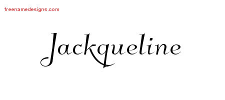 Elegant Name Tattoo Designs Jackqueline Free Graphic