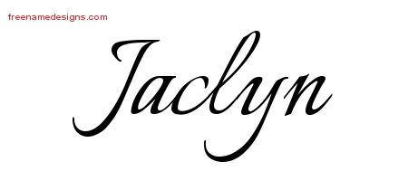 Calligraphic Name Tattoo Designs Jaclyn Download Free