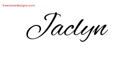 Cursive Name Tattoo Designs Jaclyn Download Free