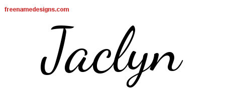 Lively Script Name Tattoo Designs Jaclyn Free Printout