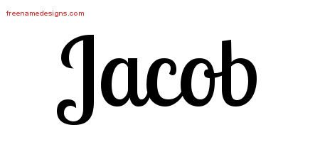 Handwritten Name Tattoo Designs Jacob Free Printout