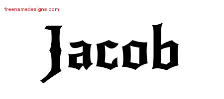 Gothic Name Tattoo Designs Jacob Download Free