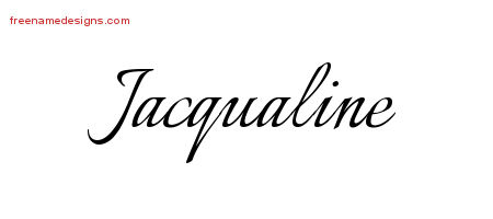 Calligraphic Name Tattoo Designs Jacqualine Download Free
