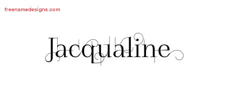 Decorated Name Tattoo Designs Jacqualine Free