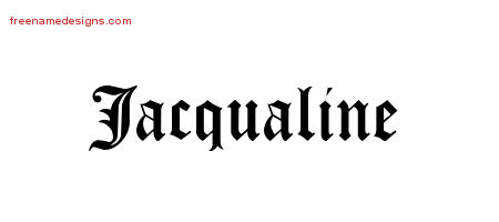 Blackletter Name Tattoo Designs Jacqualine Graphic Download