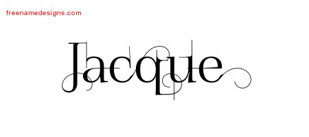 Decorated Name Tattoo Designs Jacque Free