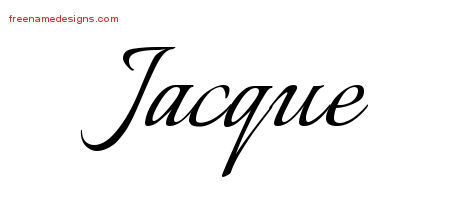 Calligraphic Name Tattoo Designs Jacque Download Free