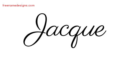 Classic Name Tattoo Designs Jacque Graphic Download