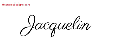 Classic Name Tattoo Designs Jacquelin Graphic Download