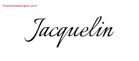 Calligraphic Name Tattoo Designs Jacquelin Download Free