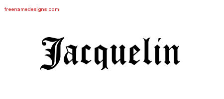 Blackletter Name Tattoo Designs Jacquelin Graphic Download