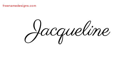 Classic Name Tattoo Designs Jacqueline Graphic Download