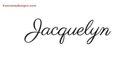 Classic Name Tattoo Designs Jacquelyn Graphic Download
