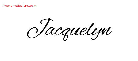 Cursive Name Tattoo Designs Jacquelyn Download Free