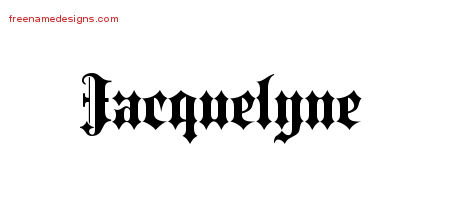 Old English Name Tattoo Designs Jacquelyne Free