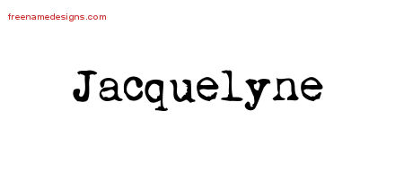 Vintage Writer Name Tattoo Designs Jacquelyne Free Lettering