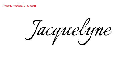 Calligraphic Name Tattoo Designs Jacquelyne Download Free
