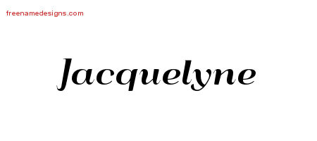 Art Deco Name Tattoo Designs Jacquelyne Printable