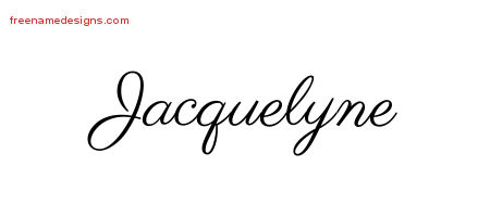 Classic Name Tattoo Designs Jacquelyne Graphic Download
