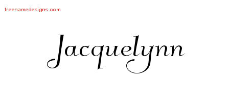 Elegant Name Tattoo Designs Jacquelynn Free Graphic