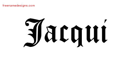 Blackletter Name Tattoo Designs Jacqui Graphic Download