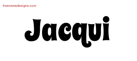 Groovy Name Tattoo Designs Jacqui Free Lettering
