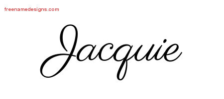 Classic Name Tattoo Designs Jacquie Graphic Download