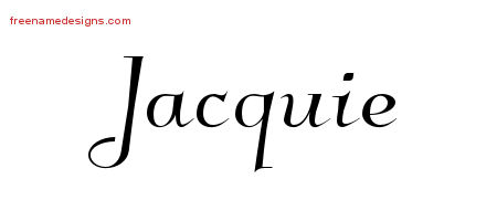 Elegant Name Tattoo Designs Jacquie Free Graphic