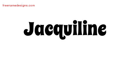 Groovy Name Tattoo Designs Jacquiline Free Lettering