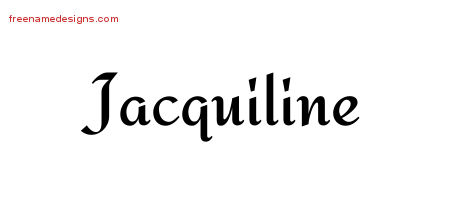 Calligraphic Stylish Name Tattoo Designs Jacquiline Download Free