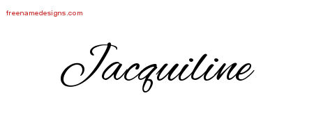 Cursive Name Tattoo Designs Jacquiline Download Free