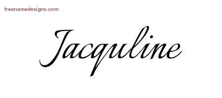 Calligraphic Name Tattoo Designs Jacquline Download Free