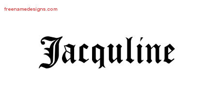 Blackletter Name Tattoo Designs Jacquline Graphic Download