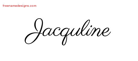 Classic Name Tattoo Designs Jacquline Graphic Download