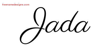 Classic Name Tattoo Designs Jada Graphic Download