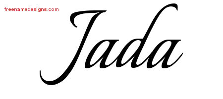 Calligraphic Name Tattoo Designs Jada Download Free