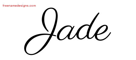 Classic Name Tattoo Designs Jade Graphic Download