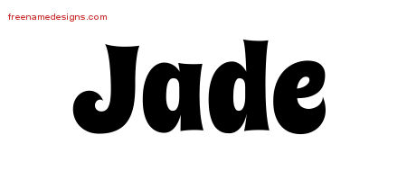 Groovy Name Tattoo Designs Jade Free Lettering