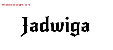 Gothic Name Tattoo Designs Jadwiga Free Graphic