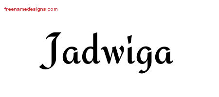 Calligraphic Stylish Name Tattoo Designs Jadwiga Download Free