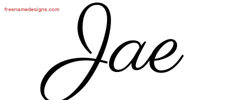 Classic Name Tattoo Designs Jae Graphic Download