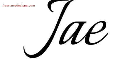 Calligraphic Name Tattoo Designs Jae Download Free