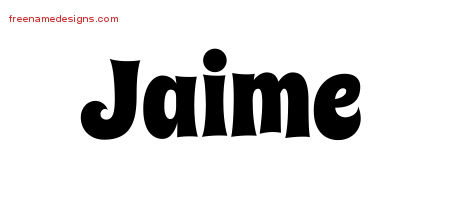 Groovy Name Tattoo Designs Jaime Free