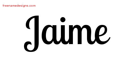 Handwritten Name Tattoo Designs Jaime Free Download