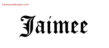 Blackletter Name Tattoo Designs Jaimee Graphic Download