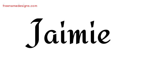 Calligraphic Stylish Name Tattoo Designs Jaimie Download Free