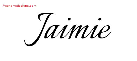 Calligraphic Name Tattoo Designs Jaimie Download Free