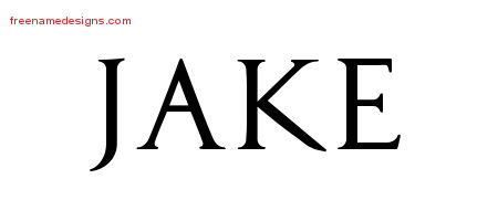 Regal Victorian Name Tattoo Designs Jake Printable