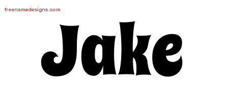 Groovy Name Tattoo Designs Jake Free