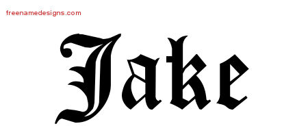Blackletter Name Tattoo Designs Jake Printable
